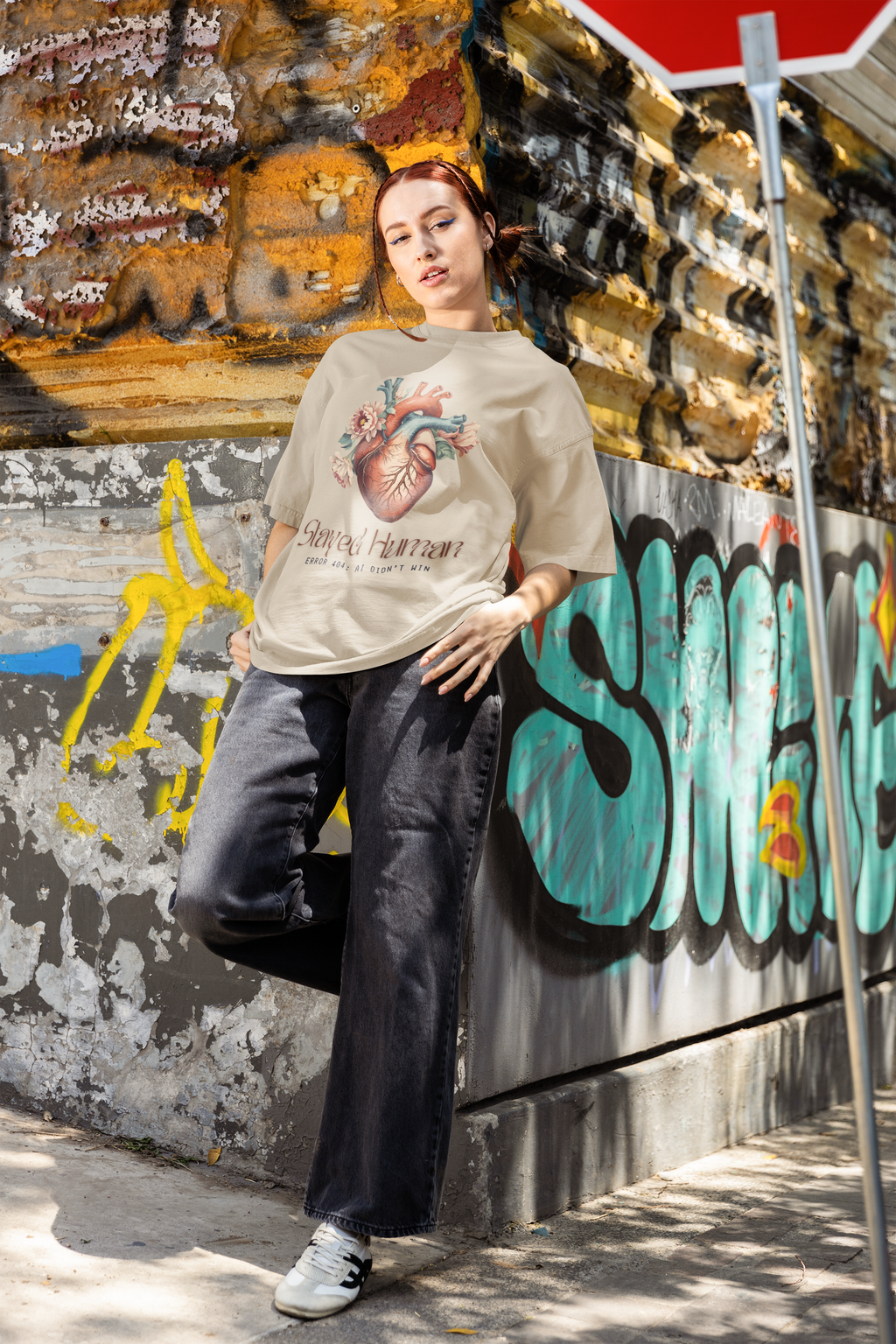 Error 404: Human Oversized Tee