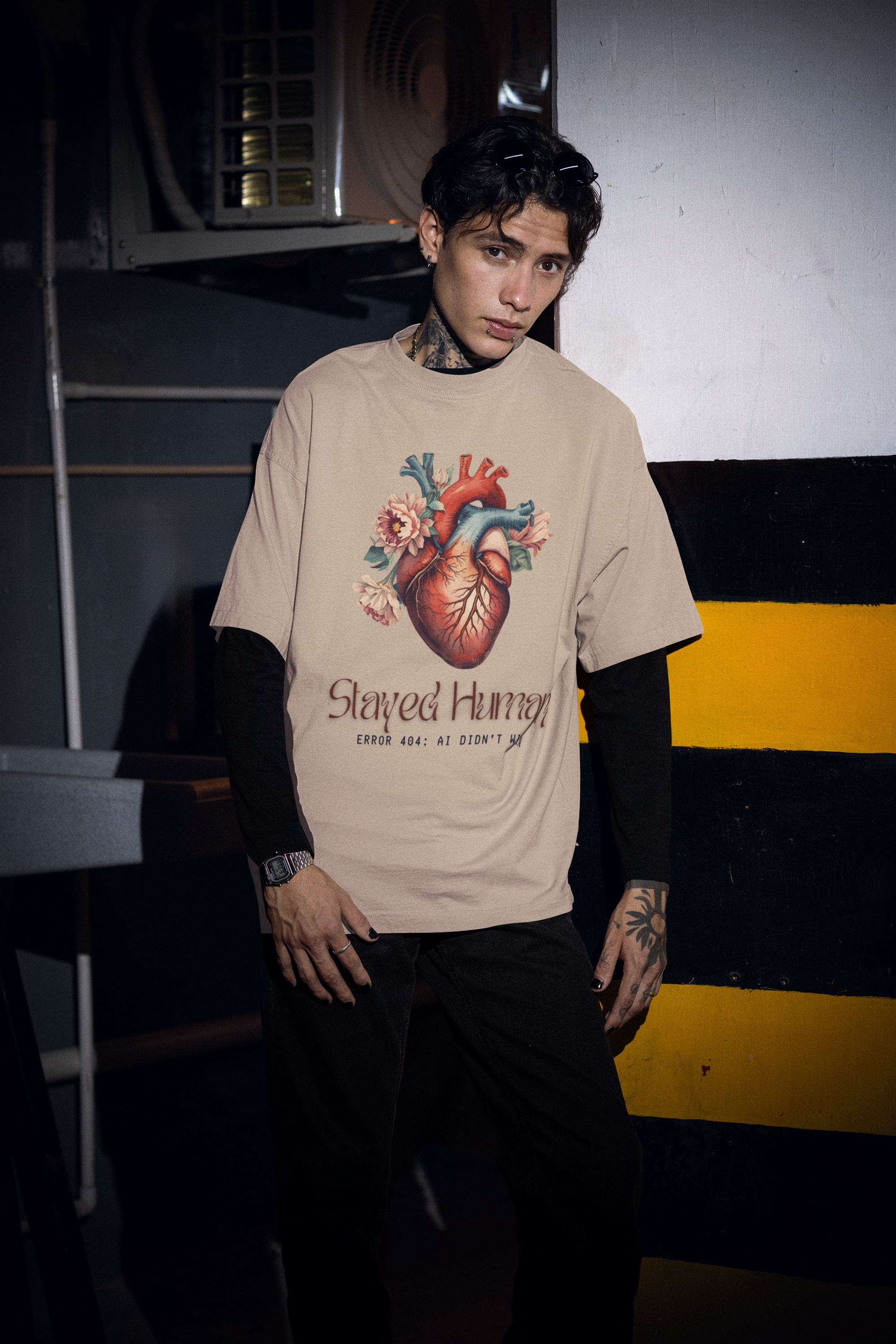 Error 404: Human Oversized Tee